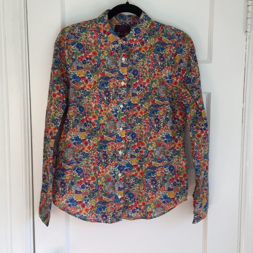 J.Crew Cotton Poplin Perfect Shirt (Liberty)